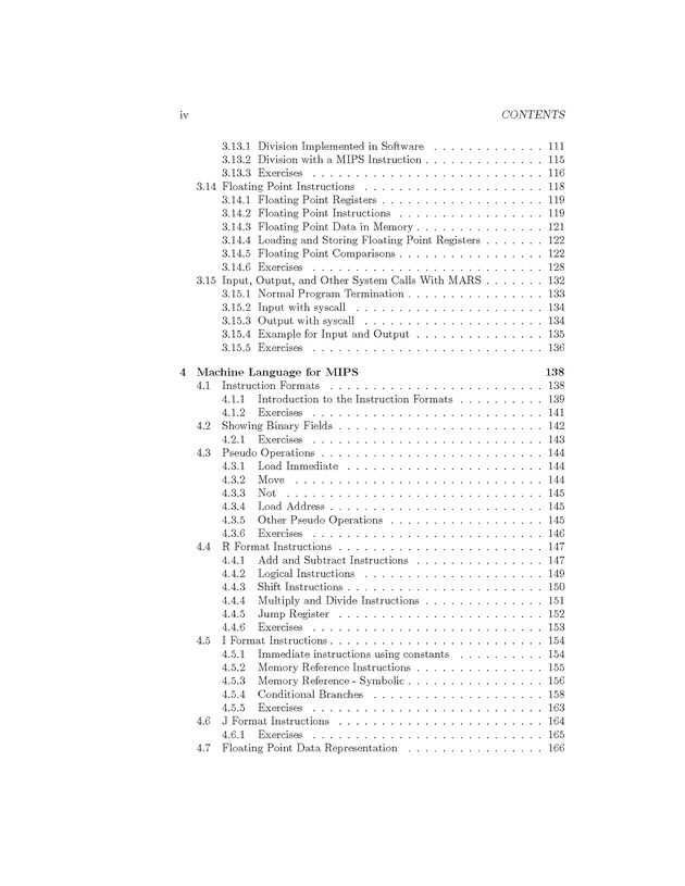 Computer Organization with MIPS - Table of Contents 2